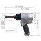 Sp Air 1/2" Heavy-Duty Impact Wrench/ 2" Extended Anvil SP-1140EXL - alternate 2